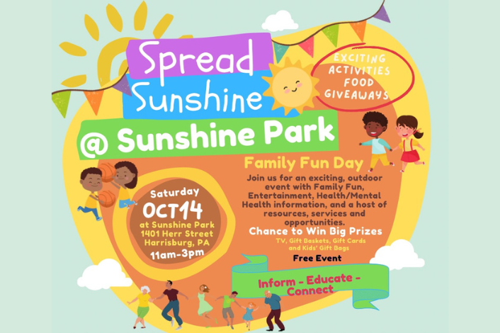 Spread Sunshine Event logo October 14, 2023