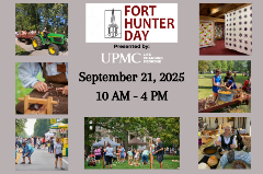 Images of people doing various activities at the annual Fort Hunter Day Event to be held on September 21, 2025 from 10 AM - 4 PM