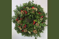 Holiday greens wreath