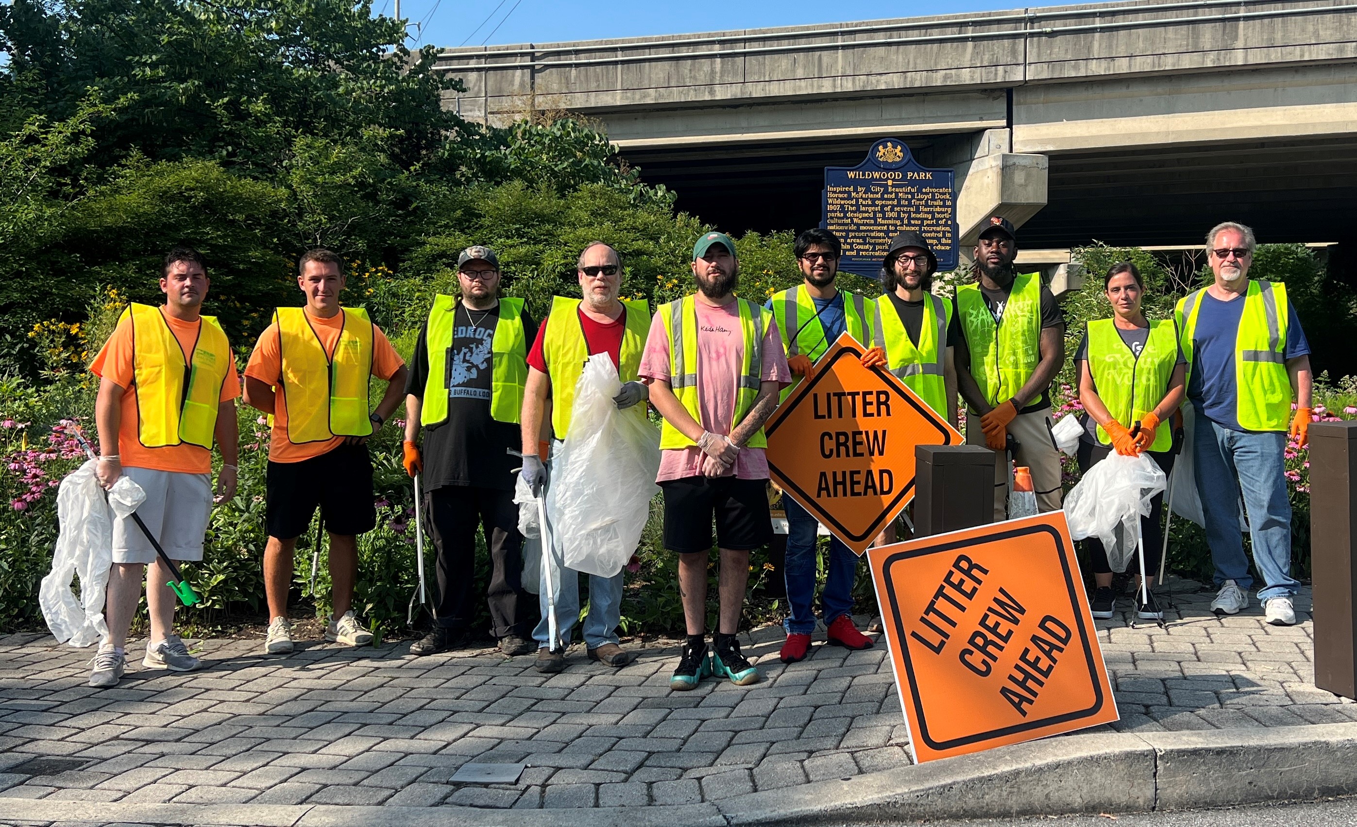 Keep Dauphin County Beautiful volunteers clean up Industrial Road